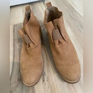 Eileen Fisher Suede Ankle Boots Light Brown Size 11 Used Condition